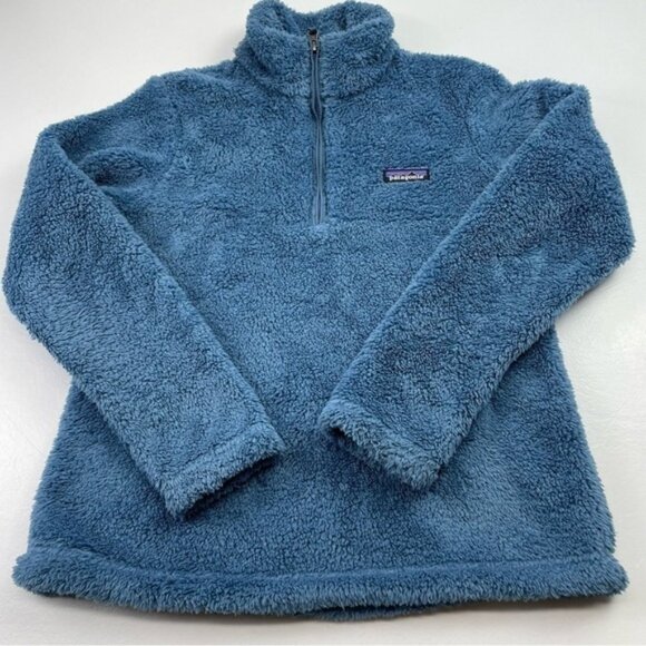 Patagonia jacket Women Size Small Los Gatos Quarter Zip fleece soft fuzzy blue - Picture 1 of 7